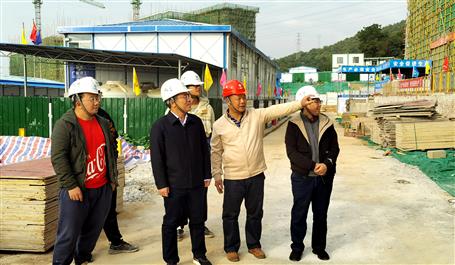 廖立波到第二分公司承建項目調研指導工作